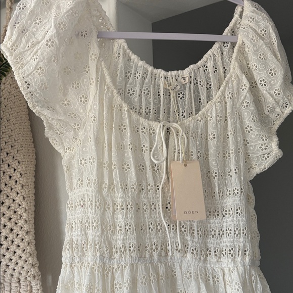Doen Quinn dress Salt eyelet M NWT - Picture 5 of 5